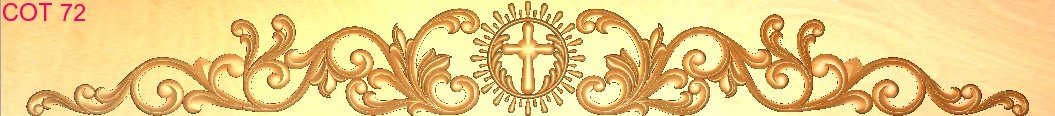 COT DESIGNS - COT-72 Elegant Cross Motif Decorative Border Relief